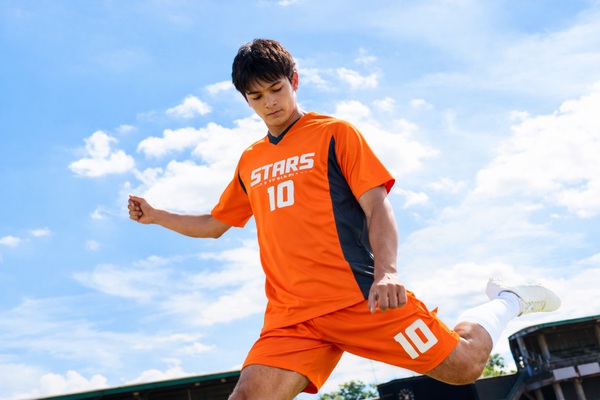 蛍光オレンジP1910 ベーシックサッカーシャツ