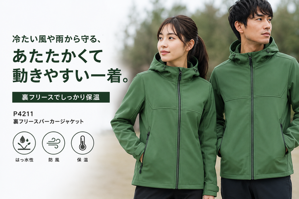 裏フリースパーカージャケット男女