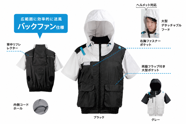 8910｜ヴァンフォール空調風神服 半袖